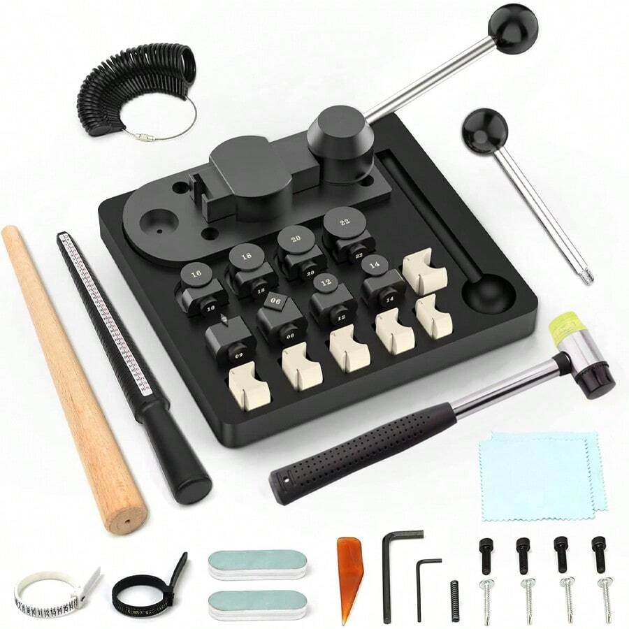 Ring Bending Tool, Ring Bender With Nylon Dies Ring Making Tool, Ring Measurement Tool, Multi-Functional Ring Earring Bending Tool Jewelry Making Tool - Multicolor - View 1