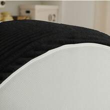 55"L Oversized Round Chaise Longue Chair Indoor, Corduroy Sponge Single Sofa, Oversized Round Chairs, Modern Sleeper Chair For Living Room,Projection Room, Wide Armrest Chairs Black - 黑色 - 查看 9