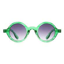 1pc Retro Round Frame Fashion Glasses, Unisex Small Round Glasses - Green - View 3