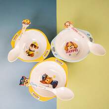 1pc Paw Patrol Dual-Ear Bowl, Eating Bowl, Soup Bowl, Kindergarten Tableware, Melamine Bowl, Complementary Food Bowl - Multicolor - View 3