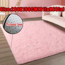 eluckya Soft And Fluffy Shag Rug – Luxurious Plush Carpet For Bedrooms And Living Rooms, Modern Shag Rug, Stain-Resistant, Machine Washable, Perfect For Valentine's Day, Room Decor, Home Decor, Bedroom Decor. An Ideal Choice For Home Decor And Dorm Rooms. - Hồng - Xem 11