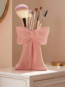 Cute Bow-Shaped Pen Holder - Bathroom Makeup Brush And Cosmetic Storage Rack. Elegant Makeup Brush Holder, Suitable For Girls, Students And Creative Decor. Also Applicable For Vacation, Beach, Bathroom, Bedroom And More. Large Capacity. - Multicolor - View 3