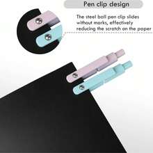 5 Pcs 0.7mm Black Gel Pens – Smooth  Fine Tip, Quick-Dry Ink, Smooth Writing Pens Aesthetic Gradient Design | Must-Have Study Tools For Back To School Gifts For Girly Nursing Teacher Women - D - View 11