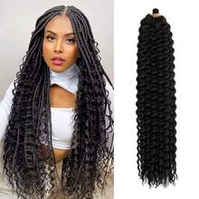Deep Wave Curly Crochet Hair For Women 18 Inch 3 Packs Twist Ripple Curly Crochet Hair Ocean Wave Crochet Hair Synthetic Water Wave Crochet Hair - Multicolor - View 7