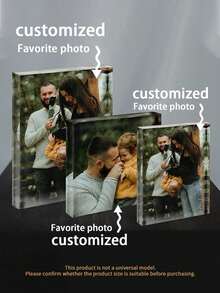 1 pieza Ladrillo de foto de acrílico personalizado, ladrillo de acrílico con foto personalizada, decoración personalizada de acrílico con foto, decoración de Pascua, recuerdo de boda, regalo de Pascua, regalo de foto de acrílico personalizado, regalo personalizado, recuerdo de aniversario, adecuado para el Día de la Madre, Día del Padre, Pascua, San Valentín, boda, cumpleaños, fiesta, inauguración de la casa, regalo familiar, decoración de la habitación, decoración del hogar, artículo personalizable, regalo ideal para parejas, familia, amigos - Multicolor - Ver 3