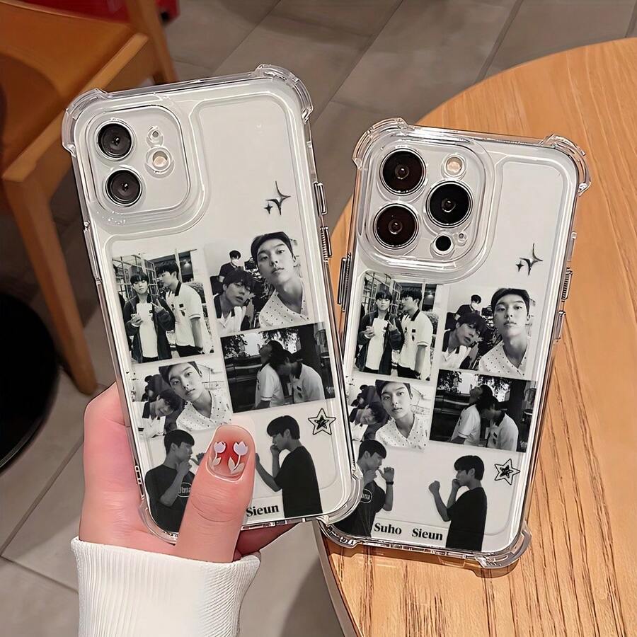 Funda Creativa para Teléfono con la Popular Serie Coreana de TV W-Weak Heroes, Diseñada para Varios Modelos de Incluyendo 17, 16E, 16, 15, 14, 13, 12, 11 Mini, Pro, Max, Air, X, XR, XSMAX, 8 y 7 Plus, con una Cubierta Trasera Suave Transparente Que Ofrece - Color 1 - Ver 1