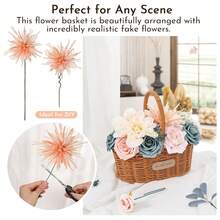 [Free Shipping]Artificial Flowers Combo Box Dusty Blue Pink Artificial Flowers For DIY Tables Centerpieces Ba By Shower Bridal Shower Wedding Bouquet Party Decor - PastelDaisy - 查看 5