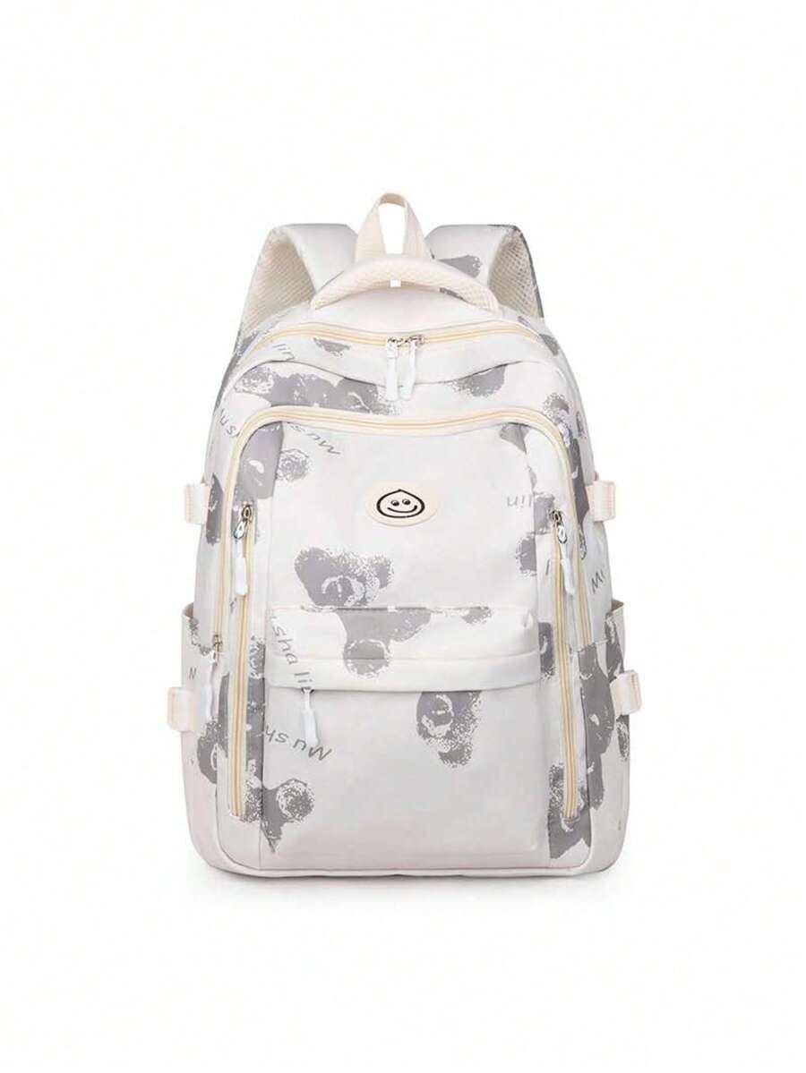 Women's Fashion Waterproof Backpack With Large Capacity - 米色 - 查看 1