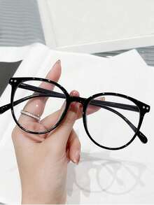 3pcs Lightweight Transparent Round Non-Prescription Glasses, Suitable For Computer, Reading Or Mobile Phone Use