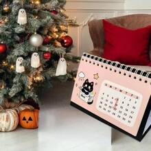 Lịch mini năm Thỏ 2026 (Gói đơn) - Lịch để bàn và du lịch tiện dụng, thiết kế hình mèo dễ thương - Trang trí văn phòng theo chủ đề cung hoàng đạo màu xanh dương - Lịch phong thủy cho nhà và văn phòng (Bộ sưu tập Tết Nguyên Đán 2026) - Nhiều màu - Xem 6