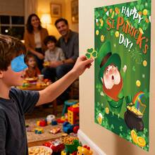 7 Pcs St. Patrick's Day Party Games,St. Patrick's Day Party Pin Game Set - St. Patrick's Day Party Games Make Up Stickers Poster,Dote Sticker,Eye Mask And St. Patrick's Day Stickers Etc St. Patrick's Day Party Decorations Supplies