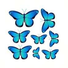 YITAPE 23pcs Butterfly Wall Decals Set, Non-Luminous Bedroom Decor Wallpaper, 7.79 Inch Wide, PVC Material, Suitable For Bedroom Wall, Background Decoration And Room Arrangement - Luminous Butterfly - View 3