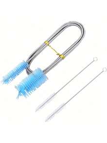 Estilo61 PulgadasLimpiador De Nailon De Doble Extremo,Cepillo Para Polvo De Drenaje Flexible De Acero,Manguera EláStica Botella De Limpieza Cepillos 2 Cepillos De PajaVersióN Mejorada - 1 - Ver 1