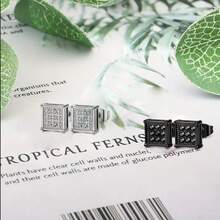 15件/5件不锈钢耳环套装 - 十字架和水滴形锆石耳钉 - 低过敏性 - 男女皆宜 - 时尚爱好者的完美礼物 - 耳環 - 查看 6