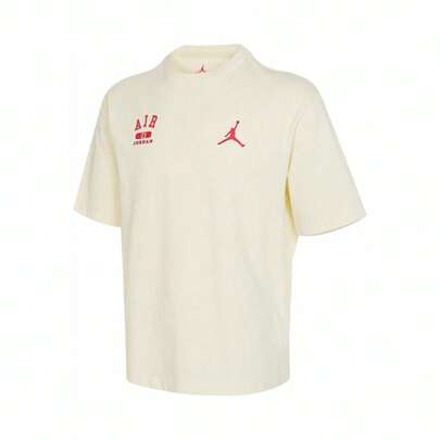 Nike Jordan品牌Logo柔软舒适白色短袖T恤
