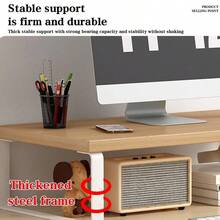Computer Desktop Monitor Stand Laptop TV Display Screen Riser Rack Shelf UK - White - View 4