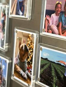 1pc Customized Magnetic Photo Frame, Acrylic Magnetic Photo Frame, Personalized Gift For Family And Friends, Home Decor, Souvenir, Mother's Day Gift, Wedding Essential