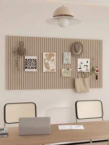 1pc Large Size Decorative Board, Multi-Purpose Vertical Striped Felt Board, Office Memo Board, Bulletin Board, Cork Board, Pin Board, Vision Board, Back To School - Multicolor - View 5