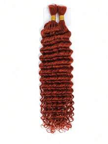 2pcs Braiding Hair Bulk No Weft Deep Wave Crochet Human Hair Solid Color 350A# Virgin Human Hair Extension Knotless Braids Hair Extensions - S350A - View 1