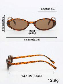 2pcs/Set Personalized Cat Eye Oval Frame Glasses For Teens - Multicolor - View 5