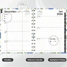 2026 Planner - January 2026 To December 2026, A5 Size (6.3 X 8.4 Inches), Weekly & Monthly Planning, 2026 Calendar Planner, With 12 Month Tabs - Multicolor - View 4