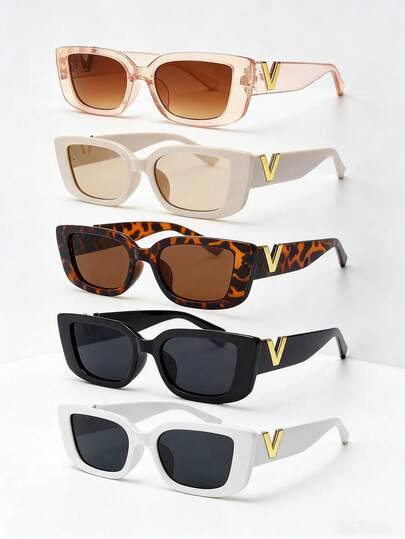 V形方形复古街头风极简嘻哈方形时尚眼镜