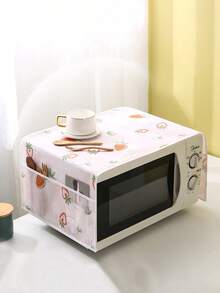 1pc Strawberry Pattern Dust, Water And Oil Proof Cover, Suitable For Refrigerator, Washing Machine, Microwave, Air Conditioner, Cute Dust-Proof Top Cover, Suitable For Home Use And Storage Organization, Women's Day, Travel Essentials, Wedding Favors, Y2k, Bedroom, Car Accessories Women, Kitchen Decor,Wedding,Y2k,Party - Multicolor - View 5