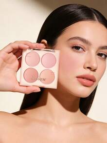 Dasique 4-Color Matte Blush Palette, High Color Payoff, Long-Lasting, Natural Glow, Lightweight & Breathable, Vegan Formula, Fashionable Makeup Brand, Christmas Holiday Essential - #09 Almond Vanilla - 查看 3