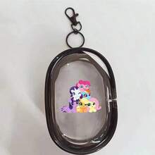 1pc My Little Pony Pink Pony Cute Mini Digital Storage Bag - Transparent Zipper Pouch With Keychain, Can Hold Earphones/Chargers, Portable Travel Accessory - Multicolor - View 9