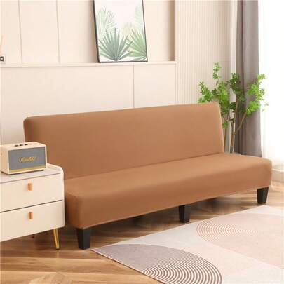 Armless Sofa Bed Cover, Elastic All Inclusive Polyester Fiber Sofa Cover, Knitted Milk Silk, Suitable For All Seasons