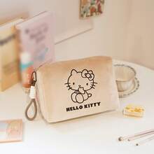 Hello Kitty 1个柔软轻便化妆包，可爱卡通设计，大容量，高品质收纳袋，女士手提化妆包，化妆袋，洗漱包，旅行必备，邮轮必备，度假必备，男女皆宜，旅行收纳盒，节日必备，女士礼物 - 彩色 - 查看 5