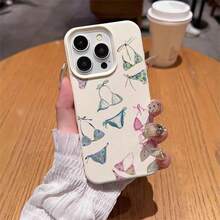 1pc TPU Material Casual Vacation Swimsuit Pattern Phone Case Compatible With IPhone 17 Pro Max/17/16 Pro Max/15/13/12/11, S20 FE/A15/S24/A55, Redmi Note 11/Note 12/Note 13 Pro, Full Coverage Anti-Drop Soft Protective Cover