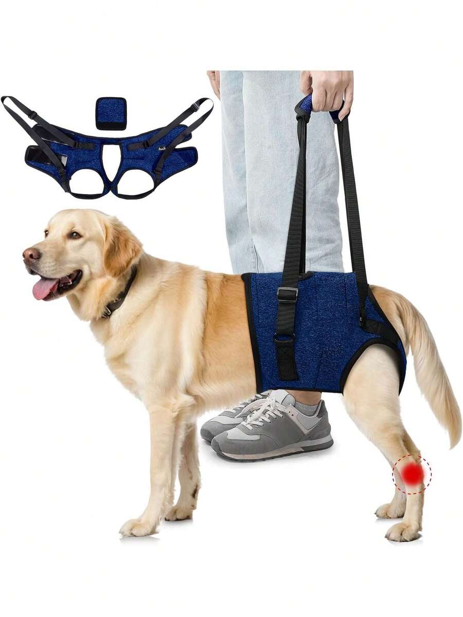 Arnés de Elevación para Perro, Ajustables Arnés para Patas Traseras con Dual Cierre Mágico y Removable Asa, Arné de Apoyo y Rehabilitación para Perro Ancianos Heridos Discapacitados a Caminar,37280516 - Caqui - Ver 1