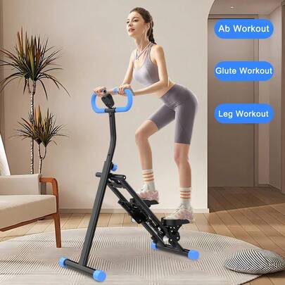 Stair Stepper For Home-Upgrade Vertical Climber Workout Machine For Full-Body Exercise Climber Fitness Equipment With Stable Frame Adjustable Handlebar-Blue