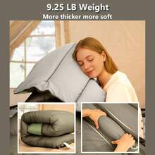 Sleeping BagsBISINNA - Bolsa de dormir doble para adultos dos personas tamaño Queen para acampar para todas las estaciones mochileros senderismo clima frío con saco de compresión - Verde - Ver 5