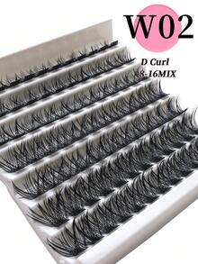 120pcs Individual False Eyelashes, DIY Eyelash Extension, Lightweight Criss-Cross Soft Daily Cluster Lashes, Thin Band Natural Look Fake Eyelashes - C - View 8