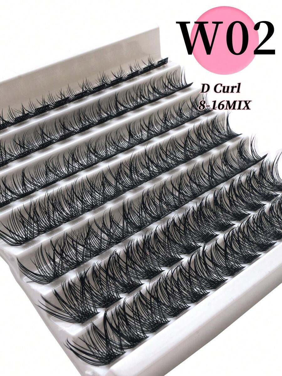 120片单根假睫毛，DIY睫毛嫁接，轻盈交叉柔软日常簇状假睫毛，细带自然妆效假睫毛 - C - 查看 1