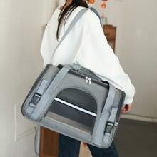 Portable Cat Carrier - Soft-Sided Cat Carrier For Medium Cats And Small Dogs Up To 15 Lbs, Pet Carrier Bag, Airline Approved Travel Dog Carrier, Hand-Held Pet Bag, Pet Carrier Backpack