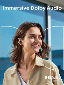 Soundcore Anker Liberty 5 无线降噪耳机，降噪效果提升 2 倍，实时自适应主动降噪 (ANC)，快速充电，杜比音效，6 麦克风 AI 增强通话，超长续航 - 黑色 - 查看 4