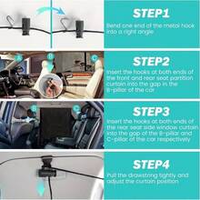 1pc Car Windshield Sunshade, Blackout Curtain, Front & Rear Seat Privacy Divider, Provides All-Around Sun Protection, Car Sunshade Curtain - Black - View 6