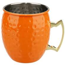 Taza de cóctel de 550ML, vaso de mula de Moscú de acero inoxidable, chapado en cobre martillado, cerveza, herramientas de barra de café, vasos para Ramadán - D - Ver 8