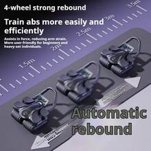 2026新款四轮自动伸缩腹肌轮，男士训练器，腹肌滚筒，家用健身器材，带手机支架和数字显示屏，经久耐用 - 彩色 - 查看 13