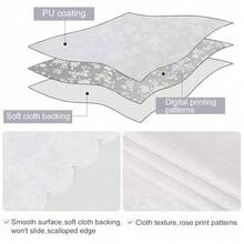 Smiry Rectangle Table Cloth, Waterproof Heavy Duty Vinyl Tablecloths, Wipeable Washable Table Cover For Kitchen And Dining Room (White, 70inch X 108inch) - White108inchx70inchRectangular - View 5