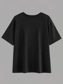 Customized Personalized Women's T-Shirt, Add Your Own Text And Photos (Slogan/Quote/Attitude/Life Motto/Family Photo/Selfie/Pet Photo/Friend Photo) And Design Your Unique Pattern - Black - View 4