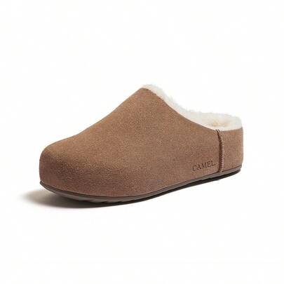 CAMEL CROWN 女士休闲鞋，时尚百搭休闲鞋，平底勃肯鞋，女鞋，套脚式，柔软舒适拖鞋