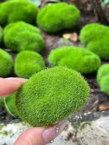 20PCS Artificial Foam Moss Rocks Fake Green Moss Stone Micro Landscape DIY Crafts For Home Garden Flower Pot Decoration Stone - Green - View 8
