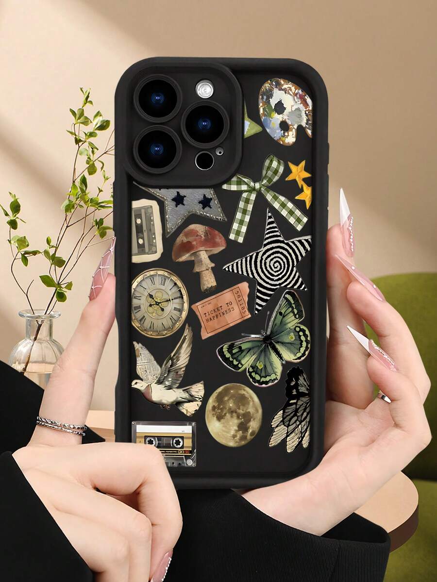 Funda de teléfono minimalista y gruesa a prueba de caídas con diseño navideño de gato, regalos y adornos, resistente al agua y arañazos, estilo festivo elegante para mujer, compatible con Apple 17/16/15/14/13/12/11/Pro/ProMax,compatible con Galaxy A34/A35/A54/A55,Galaxy S20/S21/S22/S23/S24/S25 Ultra/Plus,compatible con Moto/Galaxy/Redmi/Honor/OPPO Soft - Negro - Ver 1