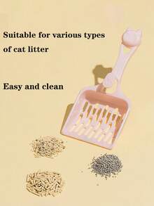 Long Handle Cat Litter Scoop, Litter Box Cleaning Tool, Cat Poop Scooper - Multicolor - View 8