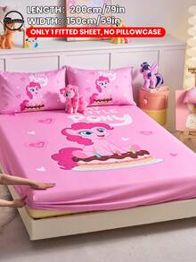 2/3件組 My Little Pony 印花包床單套組，親膚床墊套，舒適柔軟，多尺寸，適用 Full/Twin/Double/Queen/King 床，可機洗，卡通角色設計 - 彩色 - 查看 16