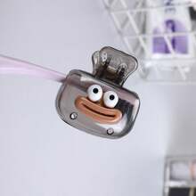 4支装/1个可爱卡通牙刷，旅行牙刷头保护盒 | 便携式透明带盖收纳盒，保护套收纳盒，适合家庭旅行和日常使用，保持刷毛清洁卫生，浴室配件